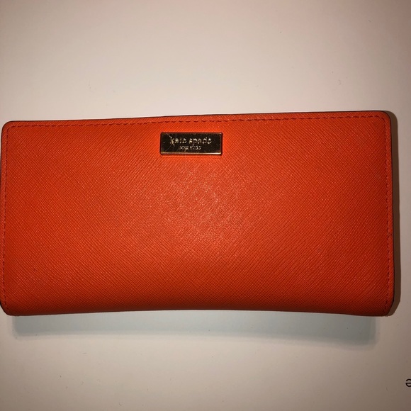 orange kate spade wallet
